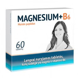 Magnis + vitaminas B6, 60 tablečių Magnis + vitaminas B6, 60 tablečių