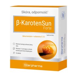 Starpharma B-karoten sun forte, 30 kapsulių Starpharma B-karoten sun forte, 30 kapsulių