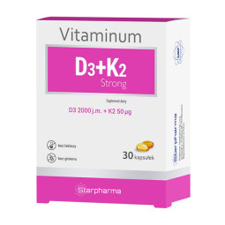 Starpharma vitaminas D3 + K2 strong, 30 kapsulių Starpharma vitaminas D3 + K2 strong, 30 kapsulių