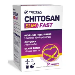 Chitosan slim fast miteliai su saldikliu, 30 pakelių