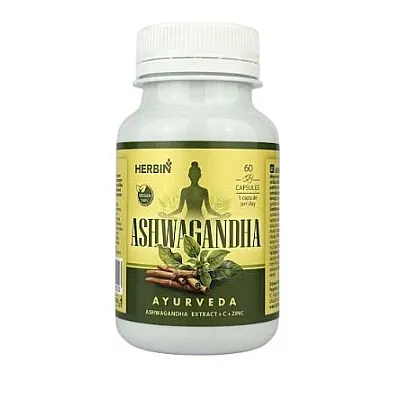 Herbin ašvaganda, 60 kapsulių