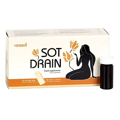 Herbin Sot drain kepenims, šlapimui ir virškinimo sistemai, skysčių pasišalinimui bei organizmo detoksikacijai, 100 ml