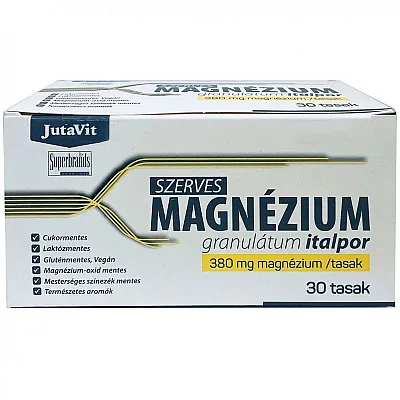 JutaVit Organinis Magnis 380 mg, 30 pakelių tirpios granulės