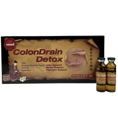 Herbin Colondrain Detox fermentai, skaidulos, artišokas, topinambas, 10 buteliukų