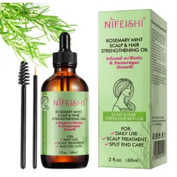 Nifeishi rozmarino mėta, galvos odą ir plaukus stiprinantis aliejus, 60 ml