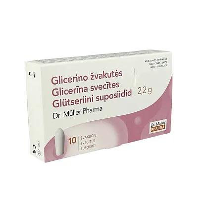 Dr. Muller Glicerino rektalinės žvakutės 2,2 g, 10 vnt