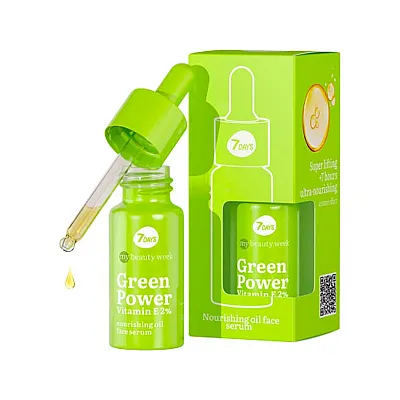 7 days odą maitinamasis veido serumas žalia galia vitaminas e 2%, 20 ml