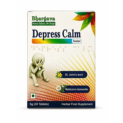 Depress Calm (jonažolė, ramunėlė, pasiflora), 30 tablečių