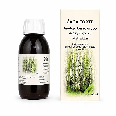 Čaga forte juodojo beržo grybo (įžulniojo skylenio) ekstraktas, 90 ml