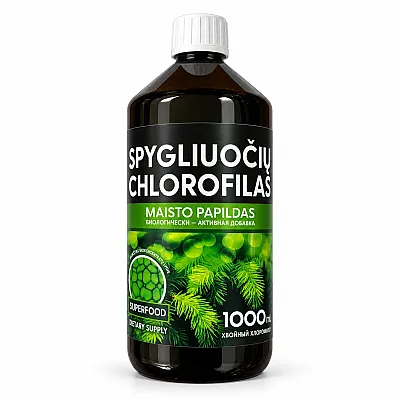 Natūralus spygliuočių chlorofilas iš eglės spyglių, 1000 ml