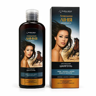 „Horse Line Original“ šampūnas plaukų stiprinimui, apimčiai ir žvilgesiui, 200 ml