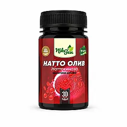 Natto Oliv kraujotakai ir trombų susidarymo rizikai, 30 kapsulių
