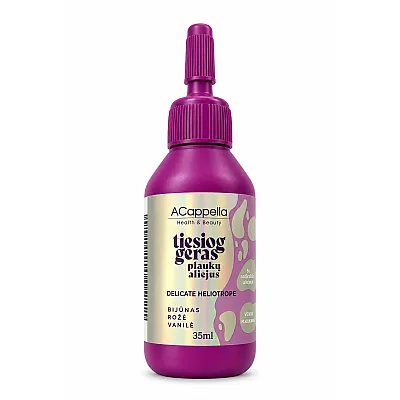 ACappella plaukų aliejus su simondsijų ir saldžiųjų migdolų aliejais „DELICATE HELIOTROPE“, 35 ml