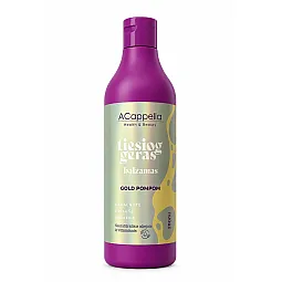 ACappella plaukų balzamas su simondsijų ir saldžiųjų migdolų aliejais „GOLD POMPOM“, 250 ml