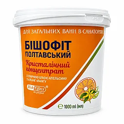 Kristalinis vonios koncentratas su bišofitu, apelsinų ir ylang-ylang eteriniais aliejais, 1000 ml