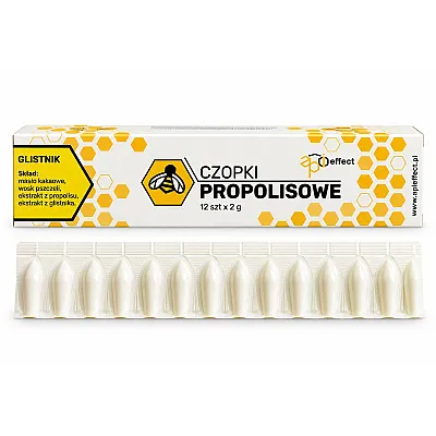 Rektalinės propolio žvakutės su ugniažolėmis, 12 vnt.