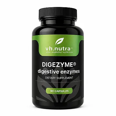 VH.Nutra DigeZyme® virškinimo fermentai, 90 kapsulių