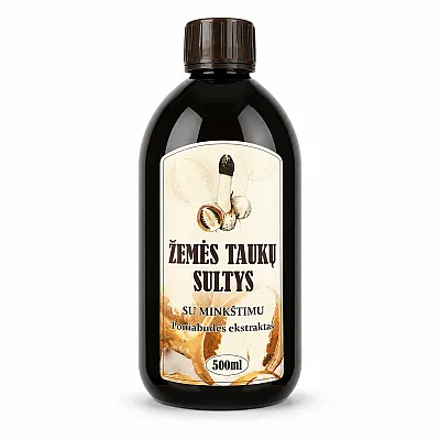 Žemės taukų sultys (Poniabudės ekstraktas su minkštimu), 500 ml
