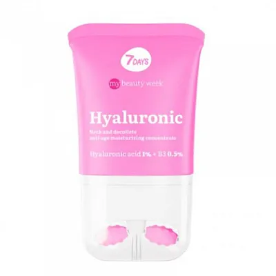 7 days kremas su voleliu kaklo, dekoltė sričiai, Anti-Age Hialurono rūgštis 1% + B3 O,5%, 80 ml