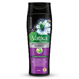 Vatika Dabur Naturals šampūnas su juoduoju kmynu – plaukų stiprinimui ir augimui, 400 ml