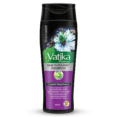 Vatika Dabur Naturals šampūnas su juoduoju kmynu – plaukų stiprinimui ir augimui, 400 ml