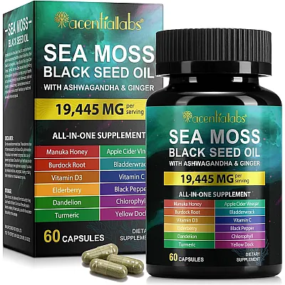 Jūros dumblių ir superžolelių kompleksas, 60 kapsulių