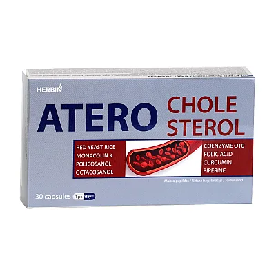HERBIN cholesterolio lygiui, širdžiai ir kraujotakai, 30 kapsulių