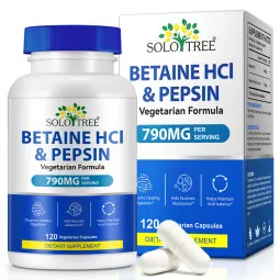 Betainas HCI ir pepsinas virškinimui 650 mg/140 mg, 120 kapsulių