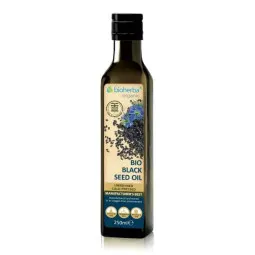 Bioherba juodgrudės aliejus juodųjų kmynų šalto spaudimo, nerafinuotas, 250 ml