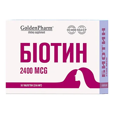 Golden Pharm Biotinas 2400 μg, 30 tablečių