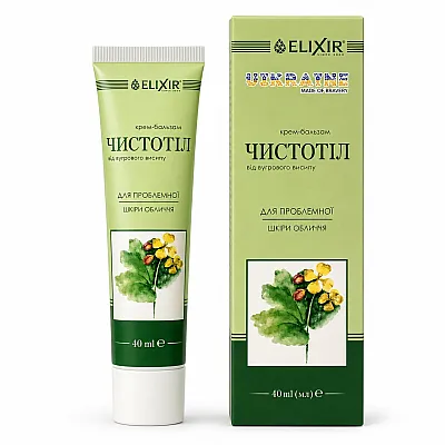Cream balm for problematic facial skin with celandine and sulfur, 40 ml