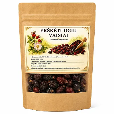Žolelių arbata „Erškėtis“ erškėtuogių vaisiai, 100 g