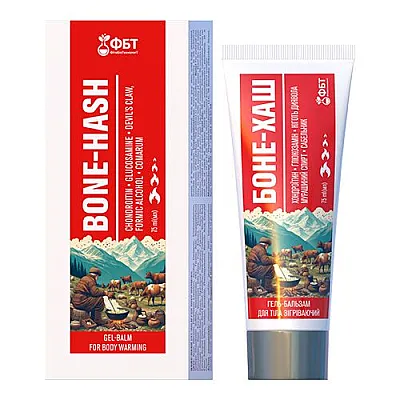 FBT Bone haš šildantis gelis-balzmas sąnariams ir raumenims, 75 ml