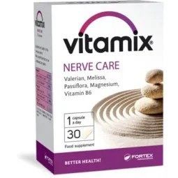 Vitamix nervams, magnis, vitaminas b6, 30 kapsulių