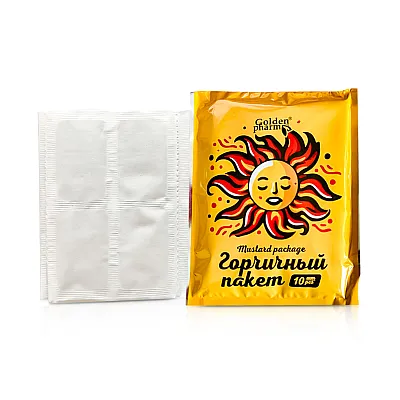 Garstyčių pleistru pakeliai, 10 vnt