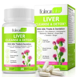 HatmanLabs® Kepenų palaikymo kompleksas su margainiu ir kiaulpiene, 70 kapsulių