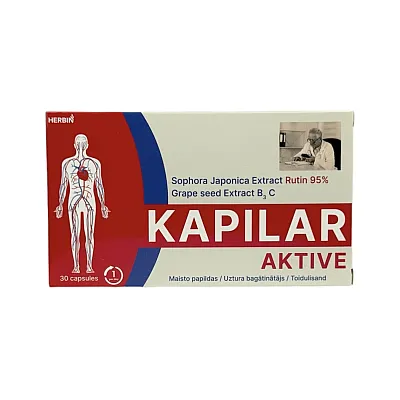 Herbin Kapilar aktiv, kojų venoms, 30 kapsulių