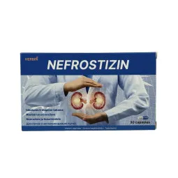 Herbin Nefrostizin, takažolė, petražolė, vaistinė glesvė, rykštenė, asiūklis ekstraktai, inkstams, šlapimo takams, 30 kapsulų