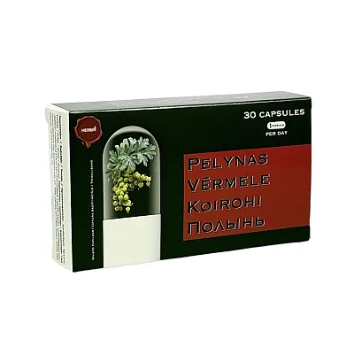 Herbin Wormwood, bitter hard capsules against parasites and worms, 30 capsules