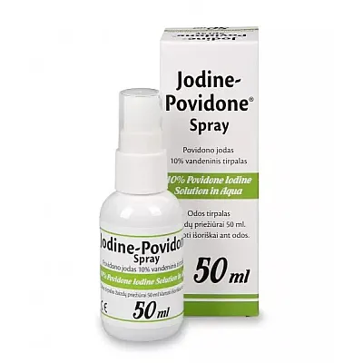Povidono jodas vandeninis tirpalas, purškalas, 50 ml