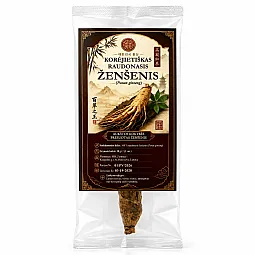 Korėjietiškas raudonasis ženšenis (Panax ginseng), presuota šaknis, 30 g