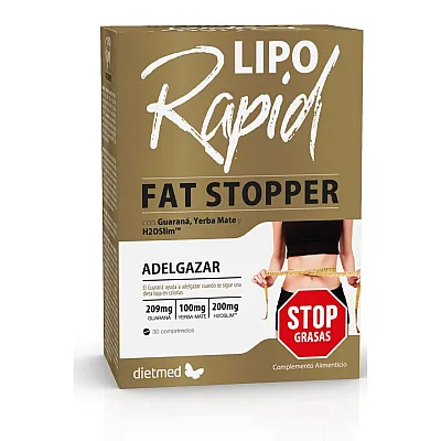 LipoRapid su guarana, Yerba Mate, chitozanas H2OSlim™ – svorio kontrolei, 30 tablečių