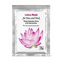 Miltelinė veido kaukė sausai ir jautriai odai, lotosas, rožė, saldymedis, 20 g