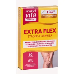 EXTRA FLEX – sąnarių, kremzlių ir kaulų kompleksas, 30 kapsulių
