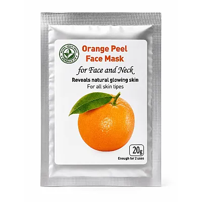 Miltelinė veido kaukė švytėjimui apelsinas + vitaminas C, 20 g
