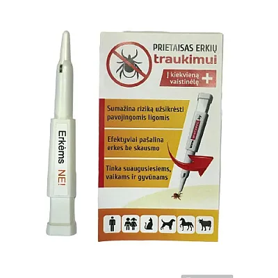 Prietaisas erkių traukimui, 1 vnt