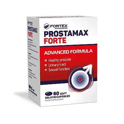Prostamax Forte – prostatos, šlapimo takų ir vyrų potencijos palaikymui, 60 kapsulių