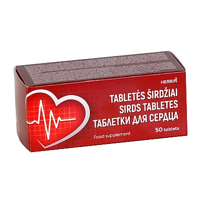 Herbin tabletės širdžiai ir kraujotakai, 50 tablečių