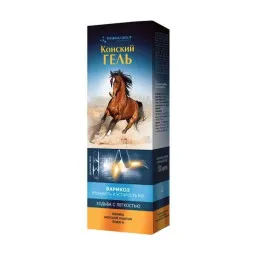 Varikoz arklių gelis kojų venoms su dėlių + kaštono + badiagos ekstraktais, 100 ml