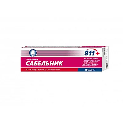 911 kosmetinis gelis kūnui sabelnik, 100 ml